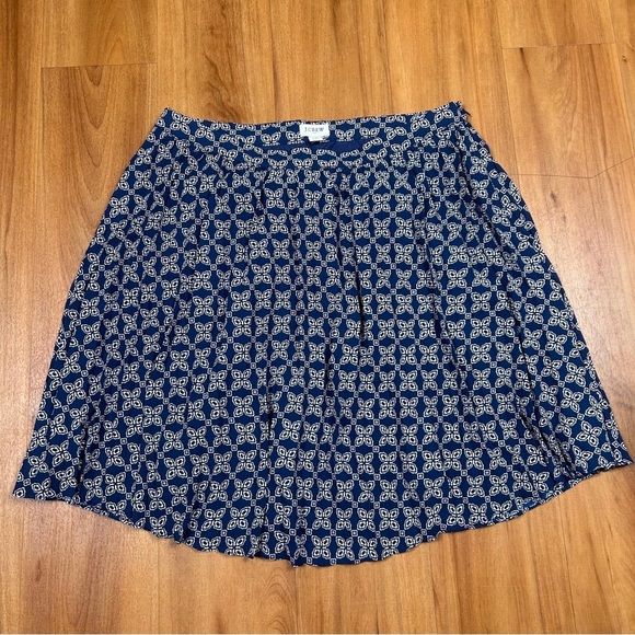 J. Crew Blue and White Smocked Bubble Mini Skirt - Picture 6 of 14